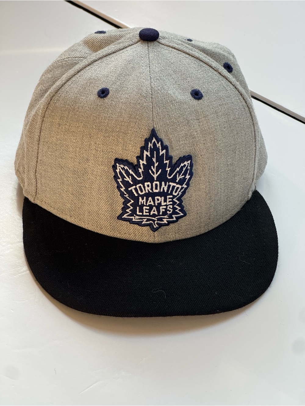 New Era 59FIFTY Vintage Hockey Toronto Maple Leafs Fitted Hat Gray Size 7 1/2